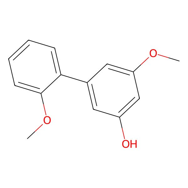 2D Structure of 3-Hydroxy-2',5-dimethoxybiphenyl