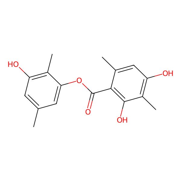 2D Structure of 3-Hydroxy-2,5-dimethylphenyl 2,4-dihydroxy-3,6-dimethylbenzoate