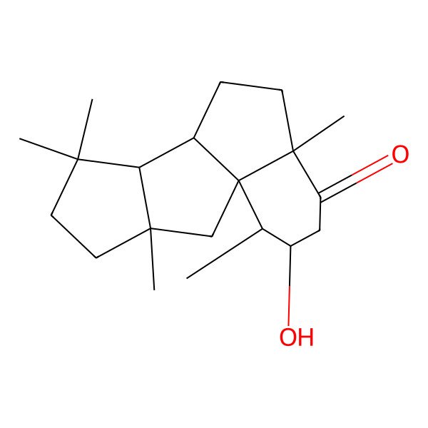 2D Structure of 3-Hydroxy-2,6,11,11,14-pentamethyltetracyclo[7.6.0.01,6.010,14]pentadecan-5-one