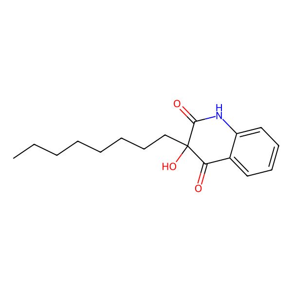 2D Structure of 3-hydroxy-3-octyl-1H-quinoline-2,4-dione