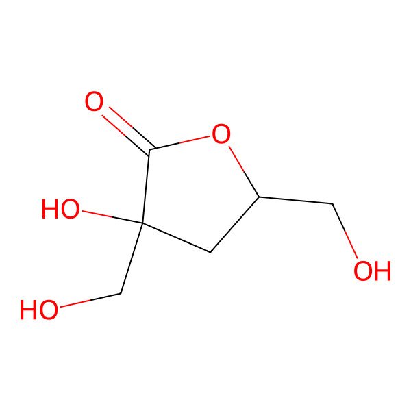2D Structure of 3-Hydroxy-3,5-bis(hydroxymethyl)oxolan-2-one