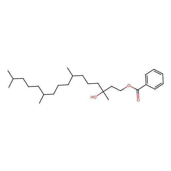 2D Structure of (3-Hydroxy-3,7,11,15-tetramethylhexadecyl) benzoate