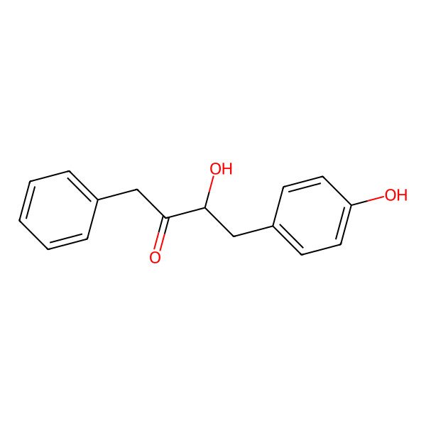 2D Structure of 3-Hydroxy-4-(4-hydroxyphenyl)-1-phenylbutan-2-one