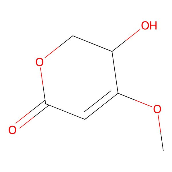 2D Structure of 5-hydroxy-4-methoxy-5,6-dihydro-2H-pyran-2-one