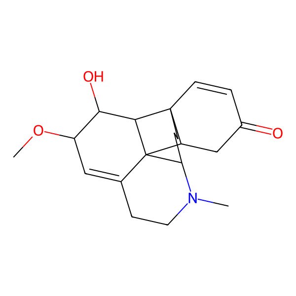 2D Structure of 3-Hydroxy-4-methoxy-9-methyl-9-azapentacyclo[8.8.0.01,6.02,13.013,18]octadeca-5,14-dien-16-one