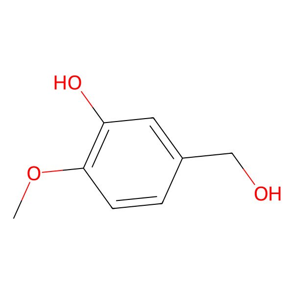 2D Structure of 3-Hydroxy-4-methoxybenzyl alcohol