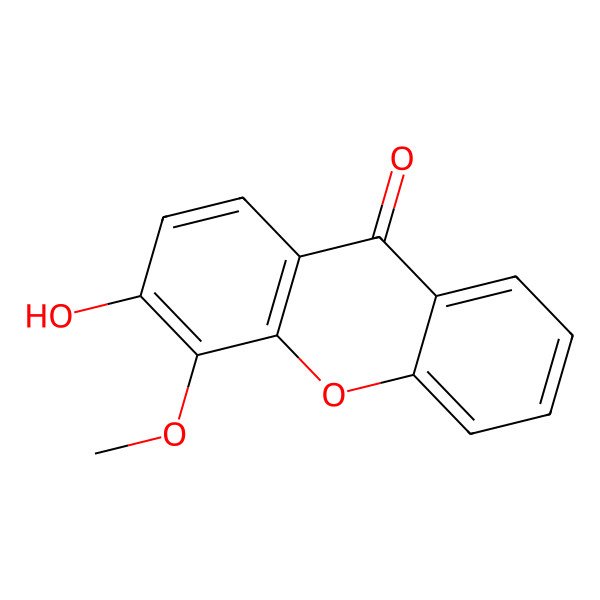 2D Structure of 3-Hydroxy-4-methoxyxanthen-9-one