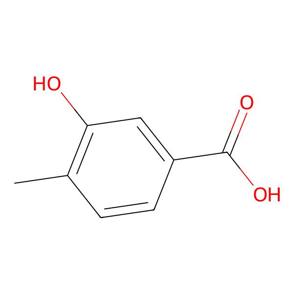 2D Structure of 3-Hydroxy-4-methylbenzoic acid