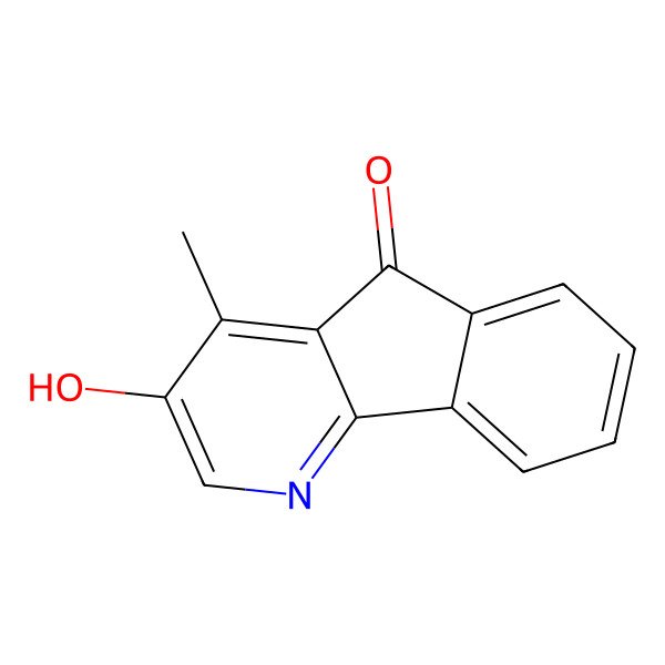 2D Structure of 3-Hydroxy-4-methylindeno[1,2-b]pyridin-5-one