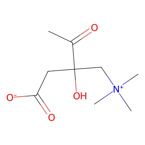 2D Structure of 3-Hydroxy-4-oxo-3-[(trimethylazaniumyl)methyl]pentanoate