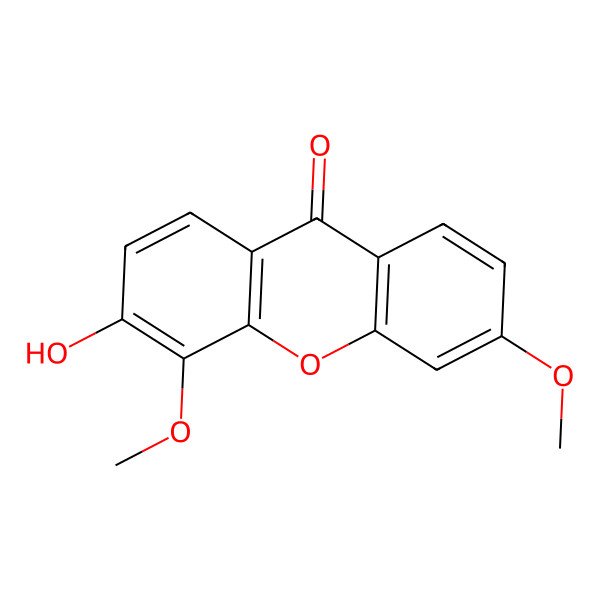 2D Structure of 3-Hydroxy-4,6-dimethoxy-9H-xanthen-9-one