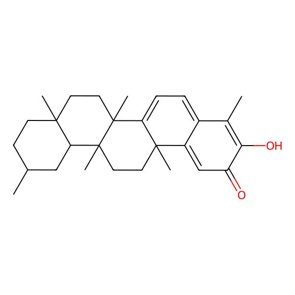 2D Structure of 3-hydroxy-4,6a,6b,8a,11,14a-hexamethyl-8,9,10,11,12,12a,13,14-octahydro-7H-picen-2-one