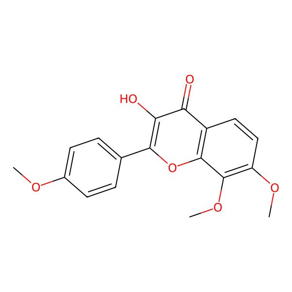 2D Structure of 3-Hydroxy-4',7,8-trimethoxyflavone