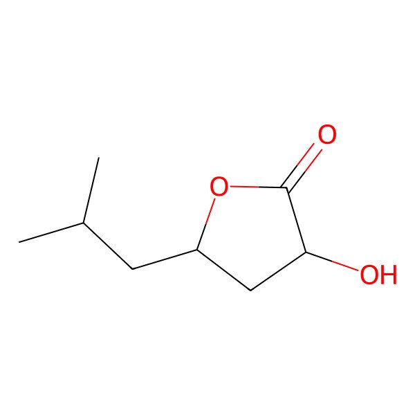 2D Structure of 3-Hydroxy-5-isobutyldihydrofuran-2(3h)-one