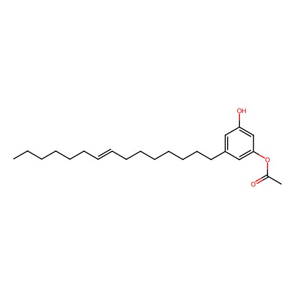2D Structure of [3-hydroxy-5-[(Z)-pentadec-8-enyl]phenyl] acetate