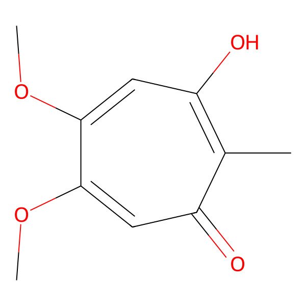 2D Structure of 3-Hydroxy-5,6-dimethoxy-2-methylcyclohepta-2,4,6-trien-1-one