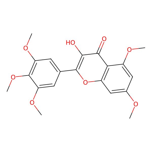 2D Structure of 3-Hydroxy-5,7,3',4',5'-pentamethoxyflavone 2D Structure of 3-Hydroxy-5,7,3',4',5'-pentamethoxyflavone