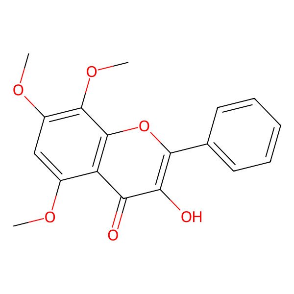 2D Structure of 3-Hydroxy-5,7,8-trimethoxyflavone