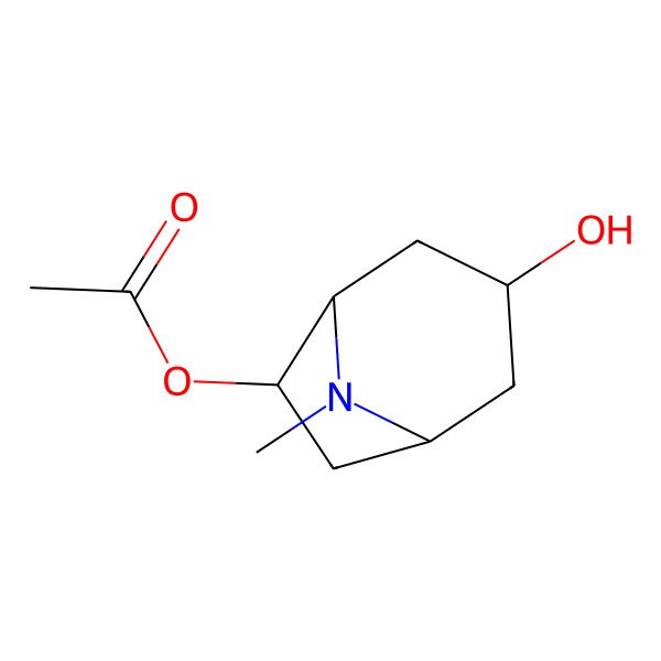 2D Structure of 3-Hydroxy-6-acetoxytropane