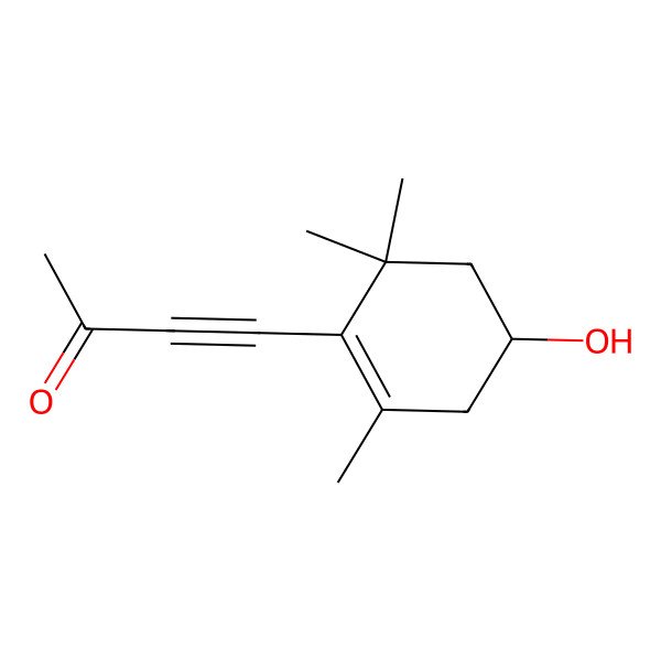 2D Structure of 3-Hydroxy-7,8-didehydro-beta-ionone
