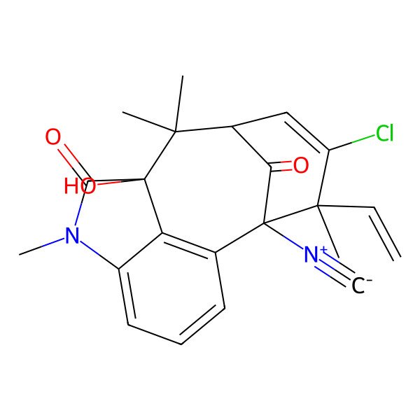 2D Structure of 3-Hydroxy-N-methylwelwitindolinone C isonitrile