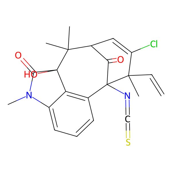 2D Structure of 3-Hydroxy-N-methylwelwitindolinone C isothiocyanate