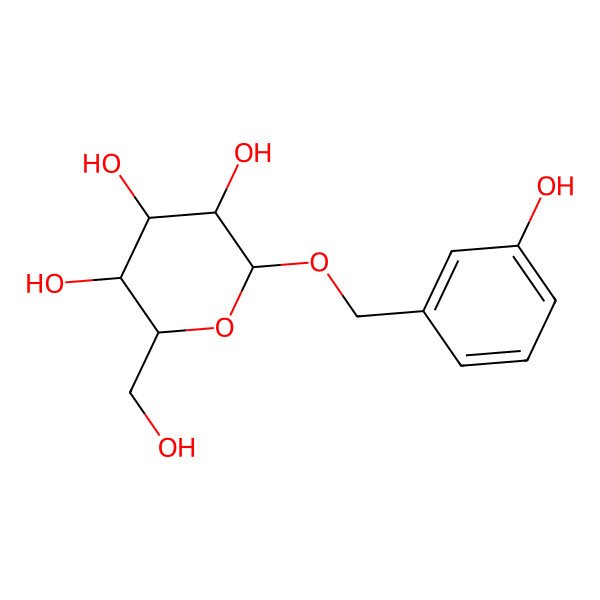 2D Structure of 3-Hydroxybenzyl alcohol glucoside