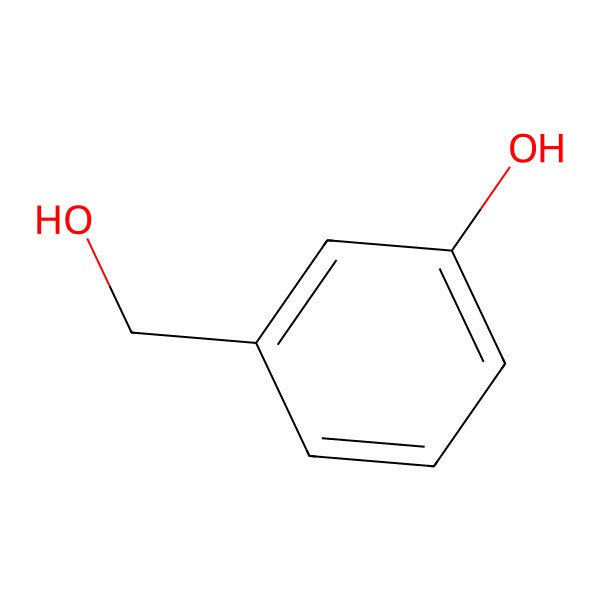 2D Structure of 3-Hydroxybenzyl alcohol