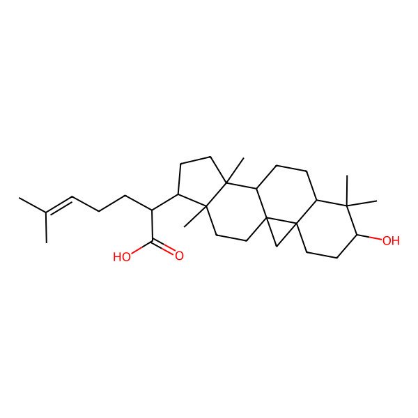 2D Structure of 3-Hydroxycycloart-24-en-21-oic acid