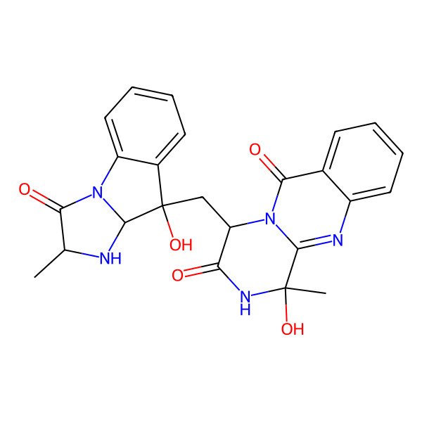 2D Structure of 3-Hydroxyfumiquinazoline A