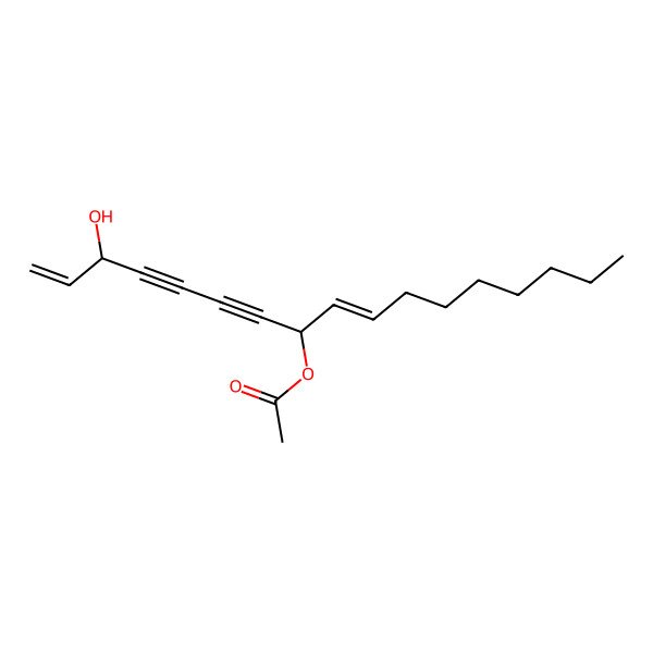 2D Structure of 3-Hydroxyheptadeca-1,9-dien-4,6-diyn-8-yl acetate