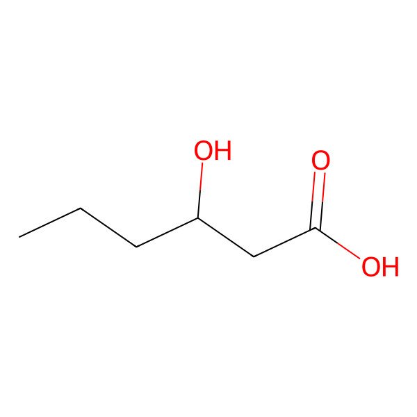 2D Structure of 3-Hydroxyhexanoic acid
