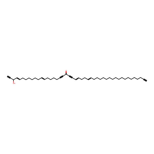 2D Structure of 3-Hydroxyhexatetraconta-4,12,23,27-tetraen-1,18,21,45-tetrayn-20-one