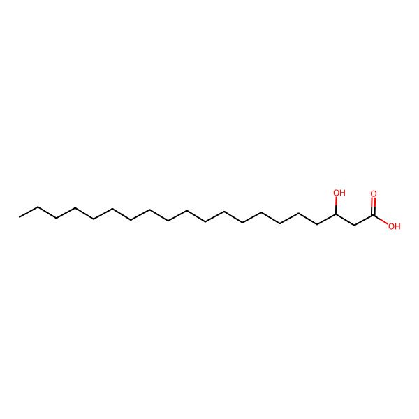 2D Structure of 3-Hydroxyeicosanoic acid