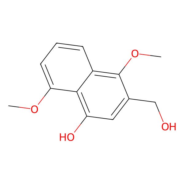 2D Structure of 3-(Hydroxymethyl)-4,8-dimethoxynaphthalen-1-ol
