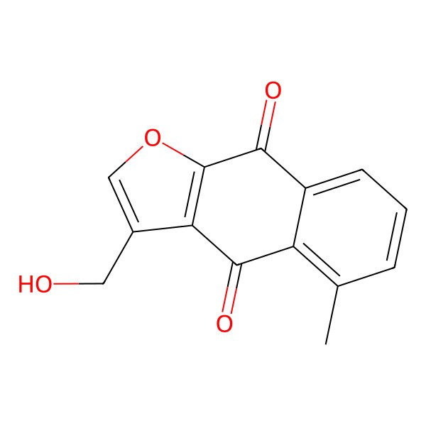 2D Structure of 3-(Hydroxymethyl)-5-methylnaphtho[2,3-b]furan-4,9-dione