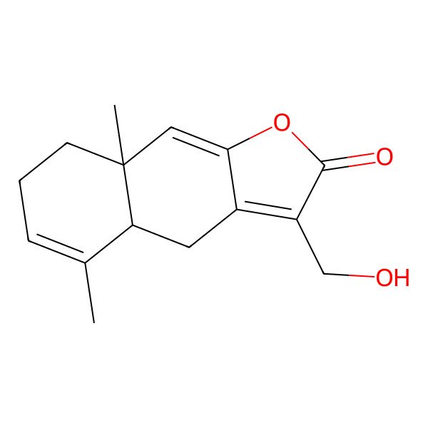 2D Structure of 3-(Hydroxymethyl)-5,8a-dimethyl-4,4a,7,8-tetrahydrobenzo[f][1]benzofuran-2-one