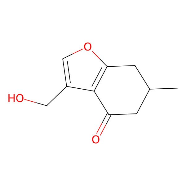 2D Structure of 3-(Hydroxymethyl)-6-methyl-6,7-dihydro-1-benzofuran-4(5H)-one