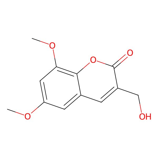 2D Structure of 3-Hydroxymethyl-6,8-dimethoxycoumarin