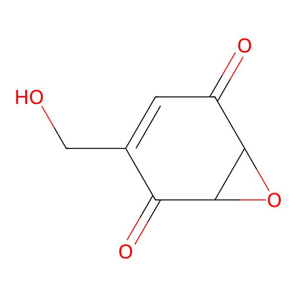 2D Structure of 3-(Hydroxymethyl)-7-oxabicyclo[4.1.0]hept-3-ene-2,5-dione