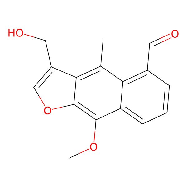 2D Structure of 3-(Hydroxymethyl)-9-methoxy-4-methylbenzo[f][1]benzofuran-5-carbaldehyde