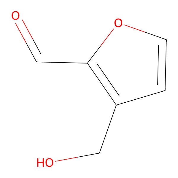 2D Structure of 3-(Hydroxymethyl)furan-2-carbaldehyde