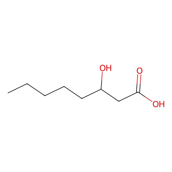 2D Structure of 3-Hydroxyoctanoic acid