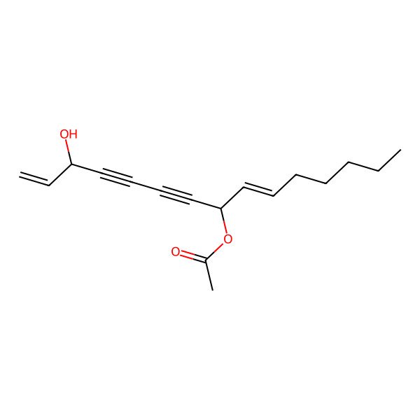 2D Structure of 3-Hydroxypentadeca-1,9-dien-4,6-diyn-8-yl acetate 2D Structure of 3-Hydroxypentadeca-1,9-dien-4,6-diyn-8-yl acetate