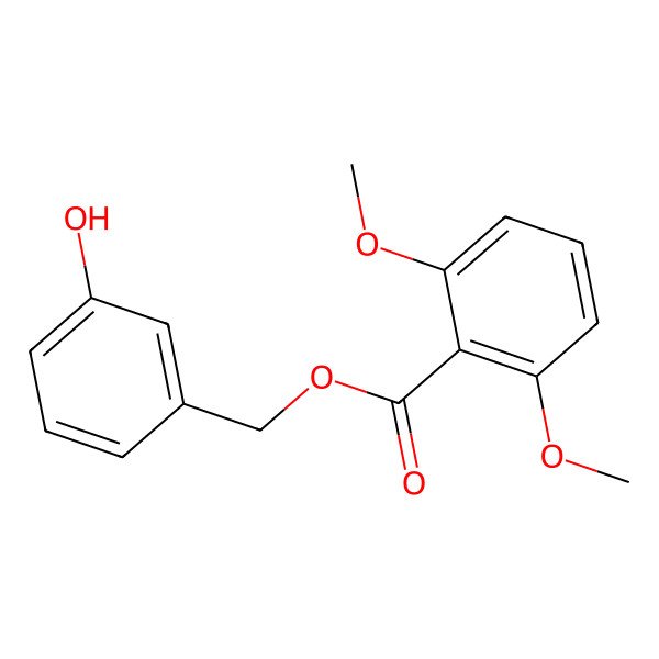 2D Structure of (3-Hydroxyphenyl)methyl 2,6-dimethoxybenzoate