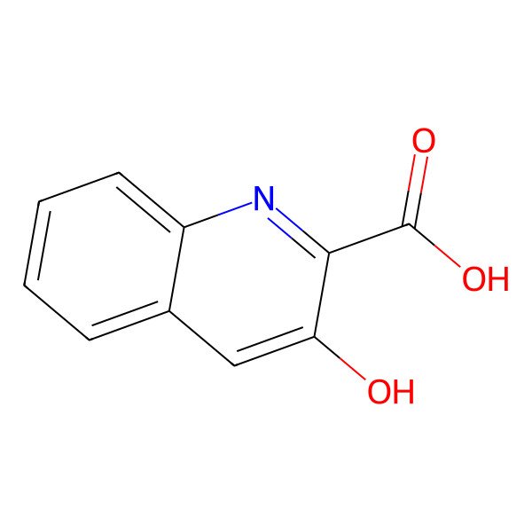 2D Structure of 3-Hydroxyquinoline-2-carboxylic acid