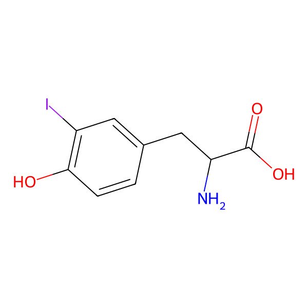 2D Structure of 3-Iodo-L-Tyrosine