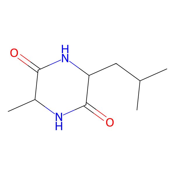 2D Structure of 3-Isobutyl-6-methyl-2,5-piperazinedione