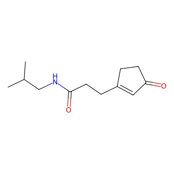 2D Structure of 3-Isobutylpropanamide-2-cyclopenten-1-one