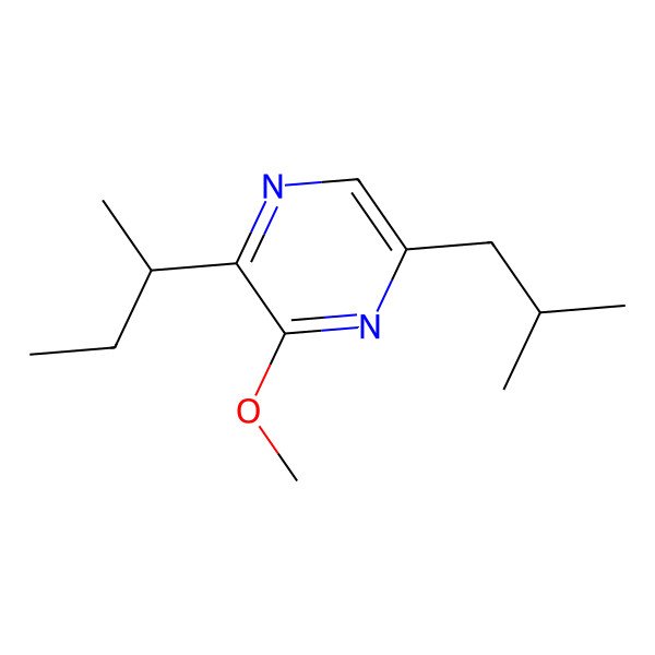 2D Structure of 3-Methoxy-2-(1-methylpropyl)-5-(2-methylpropyl)pyrazine